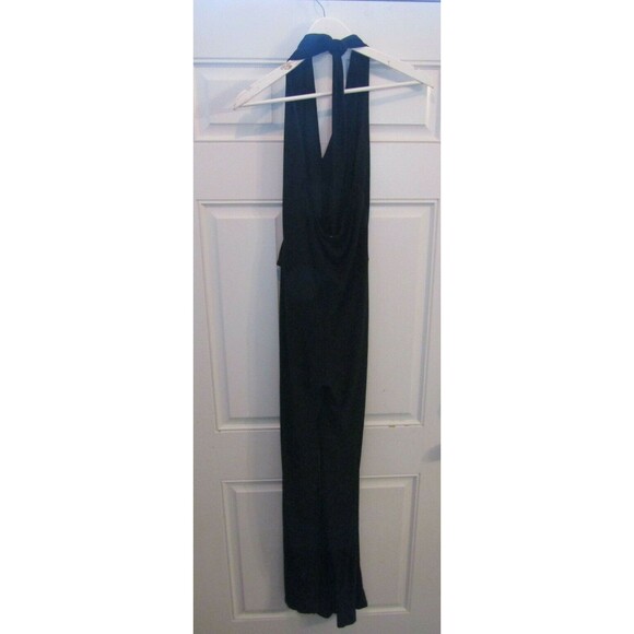 Cache’ Jumpsuit Black One Piece Halter Top Pants Belted Womens Size 4 - Picture 4 of 6